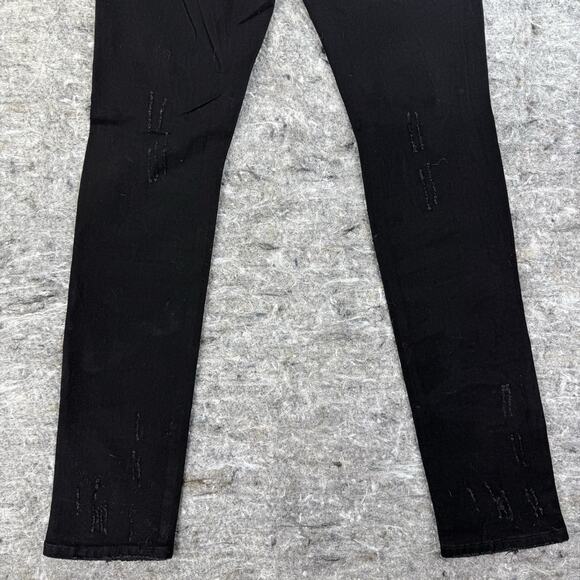 GFTD Los Angeles‎ Jeans Mens 36x33 Black White Death To All Skull Distressed - Picture 11 of 13